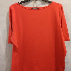 Lauren Ralph Lauren Stretch Boat-neck Top